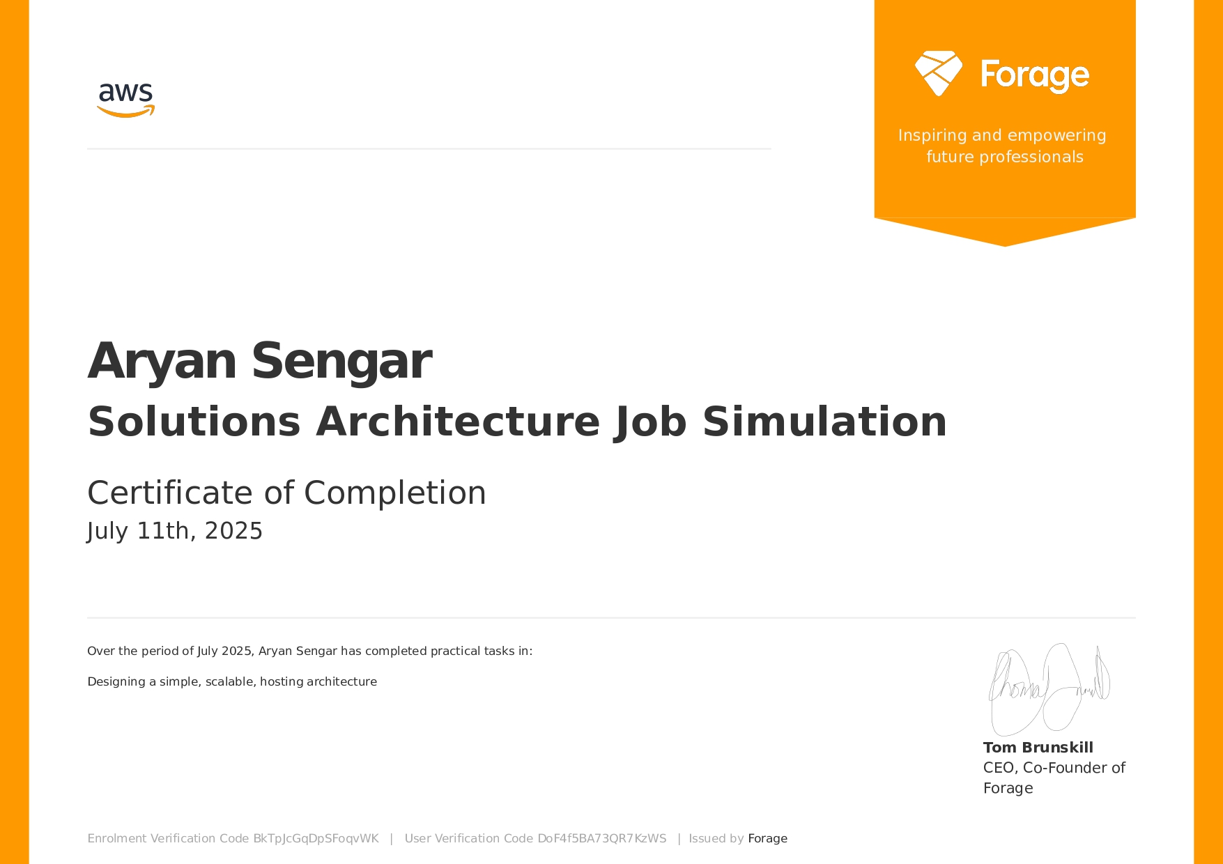 AWS solutions architecture jab simulation